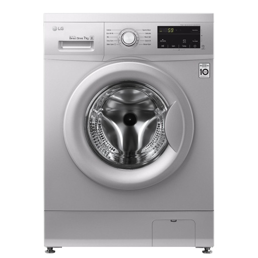 [80008000] LG Front Load Automatic Washing Machine , 7kg , inverter moto , Silver